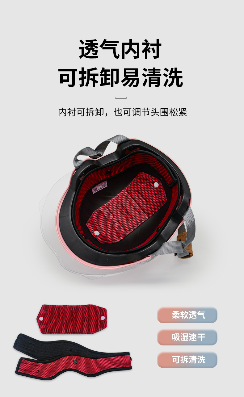 All-season 3C certified electric vehicle helmet for men and women, motorcycle helmet, electric scooter safety helmet, new national standard half helmet