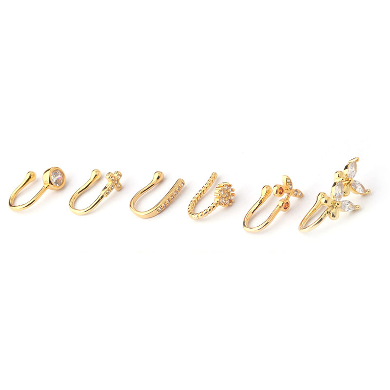 Nose Rings & Studs Fashion Butterfly Copper Plating display picture 6