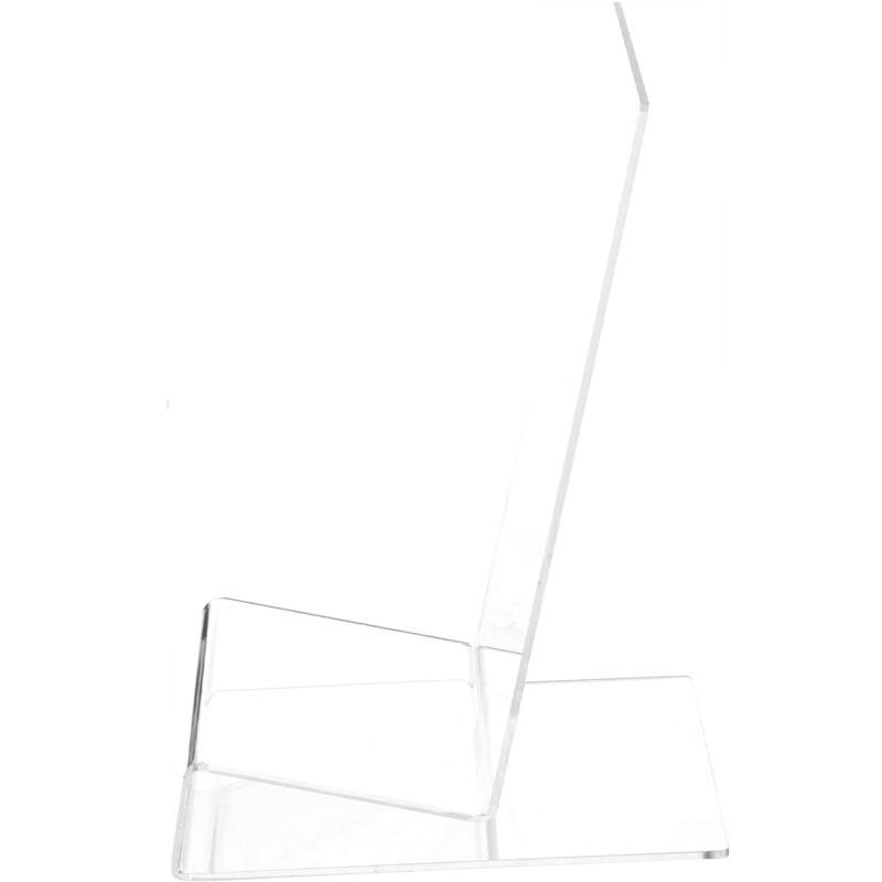 定制亚克力透明L形一体热弯展示架用于书籍烹饪书乐谱相册手机平