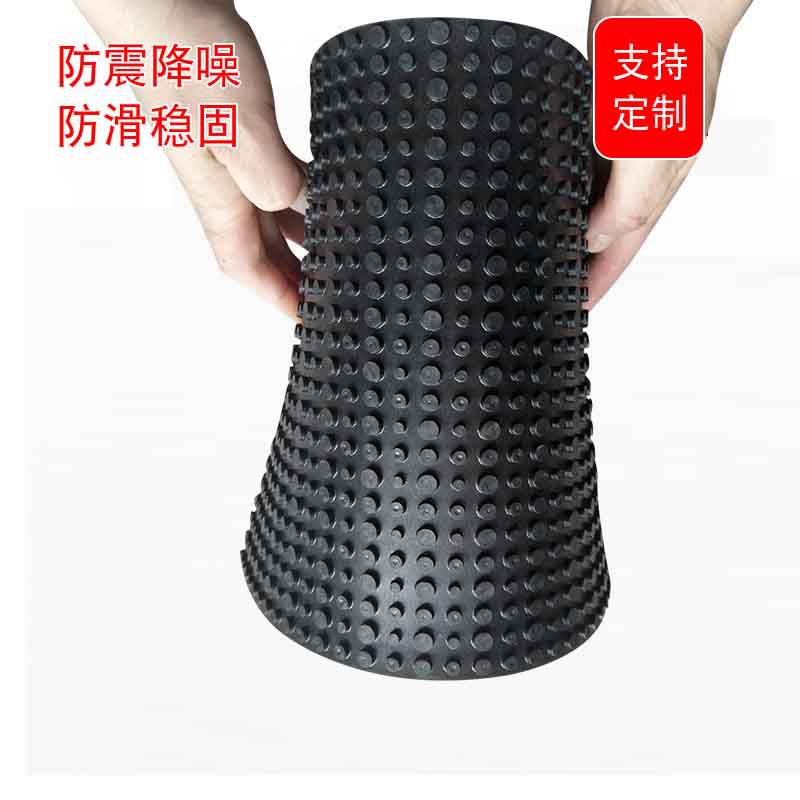 厂家直销防滑缓冲橡胶垫片 方形橡胶缓冲垫黑色圆点减震抗震垫