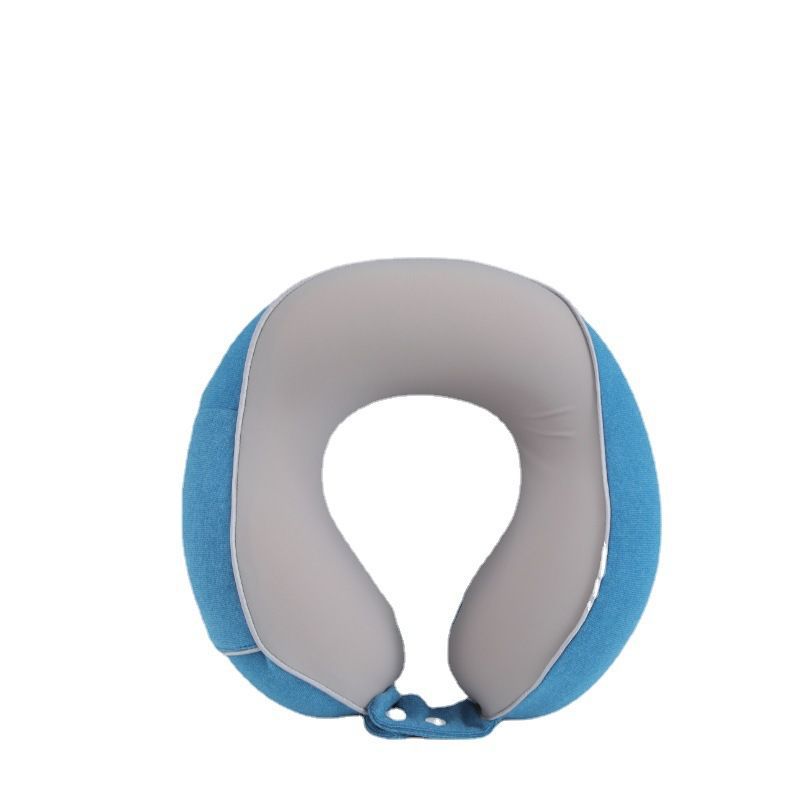 Reise-Nackenstützkissen aus Eisseide und Memory-Schaum in U-Form, ideal fürs Büro oder als Nackenstützkissen_voghion.com