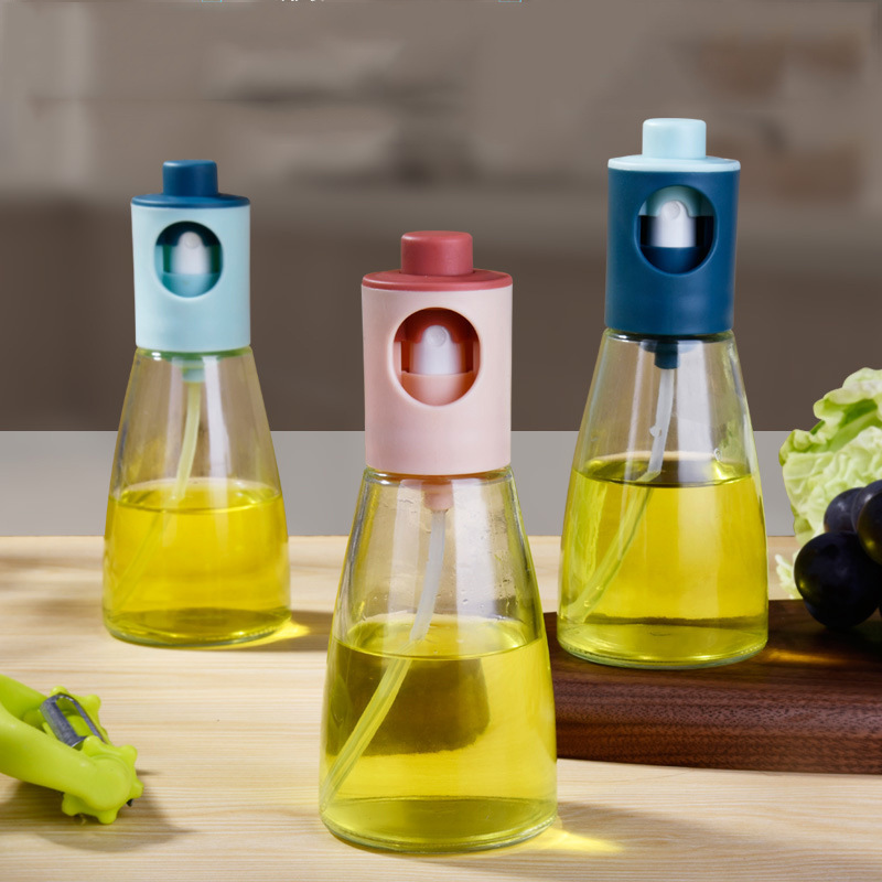 Household spray bottle kitchen press-type oil bottle vinegar pot soy sauce bottle barbecue spray bottle edible oil fat reduction spray bottle