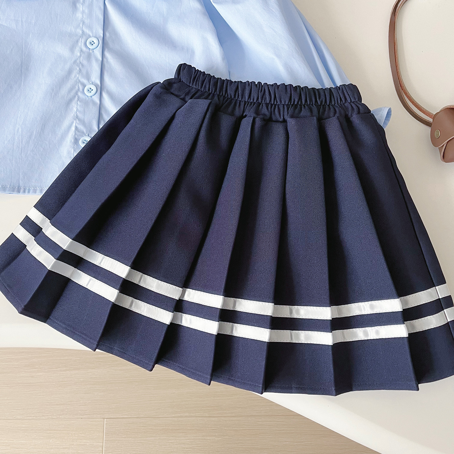 Mädchen Hasen Polizistin Jk Uniform Strickweste Rock Set_voghion.com