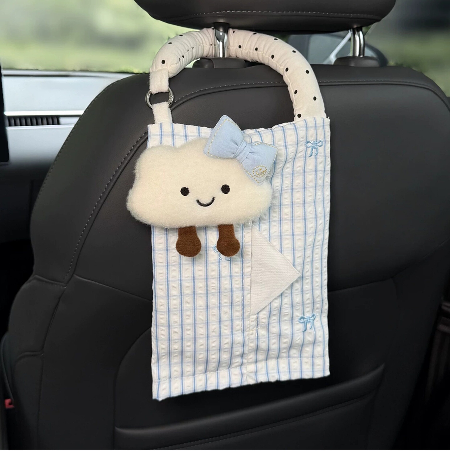 Car-mounted tissue box and trash bin 2-in-1, hanging bag for car interior, 2026 new model, high-end and practical