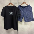 2828B + 2960 Black and Blue Pants Set