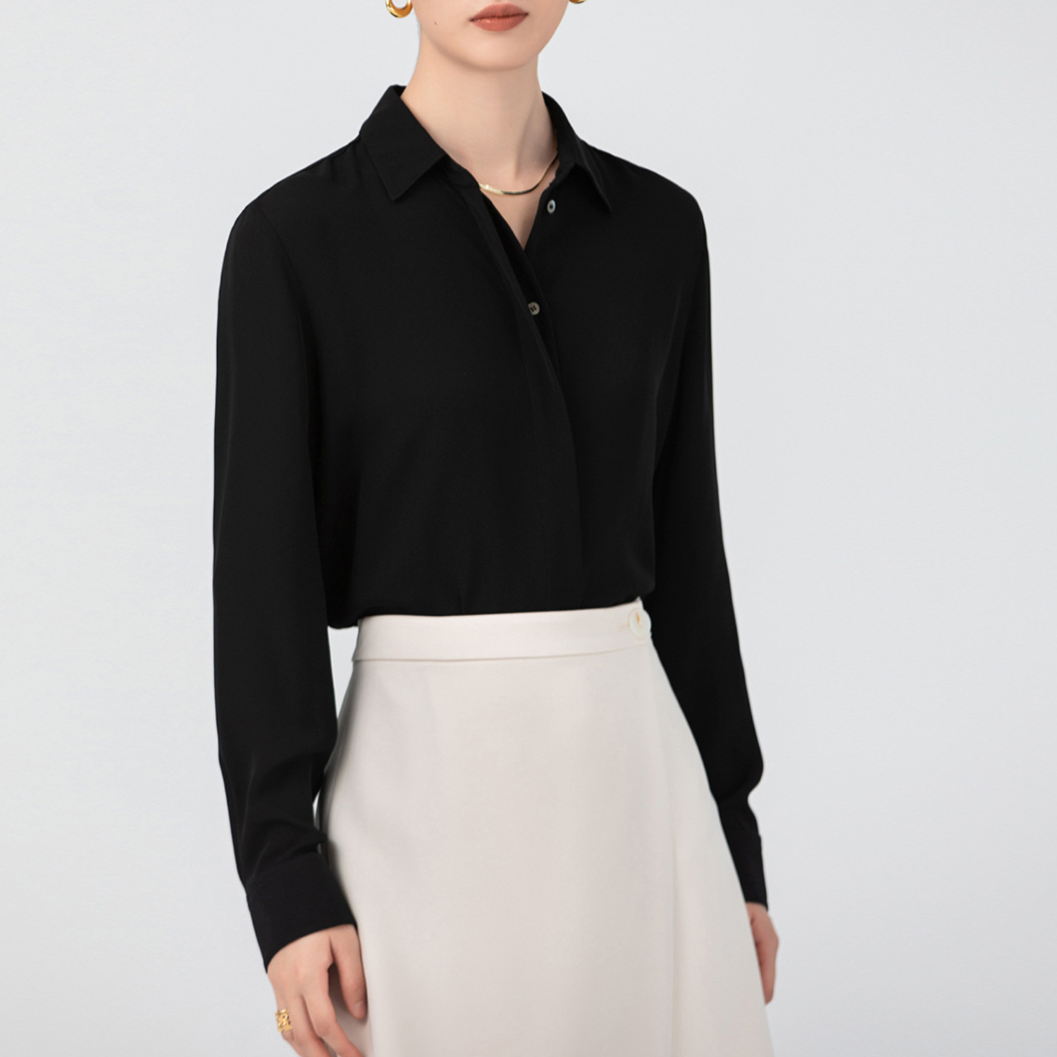 Silk long cardigan
