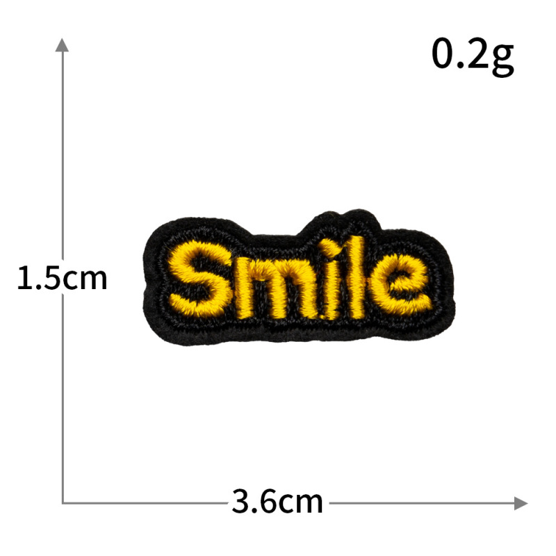 英語のアルファベットシリーズの刺繍布は個性のバッジを貼ります。|undefined