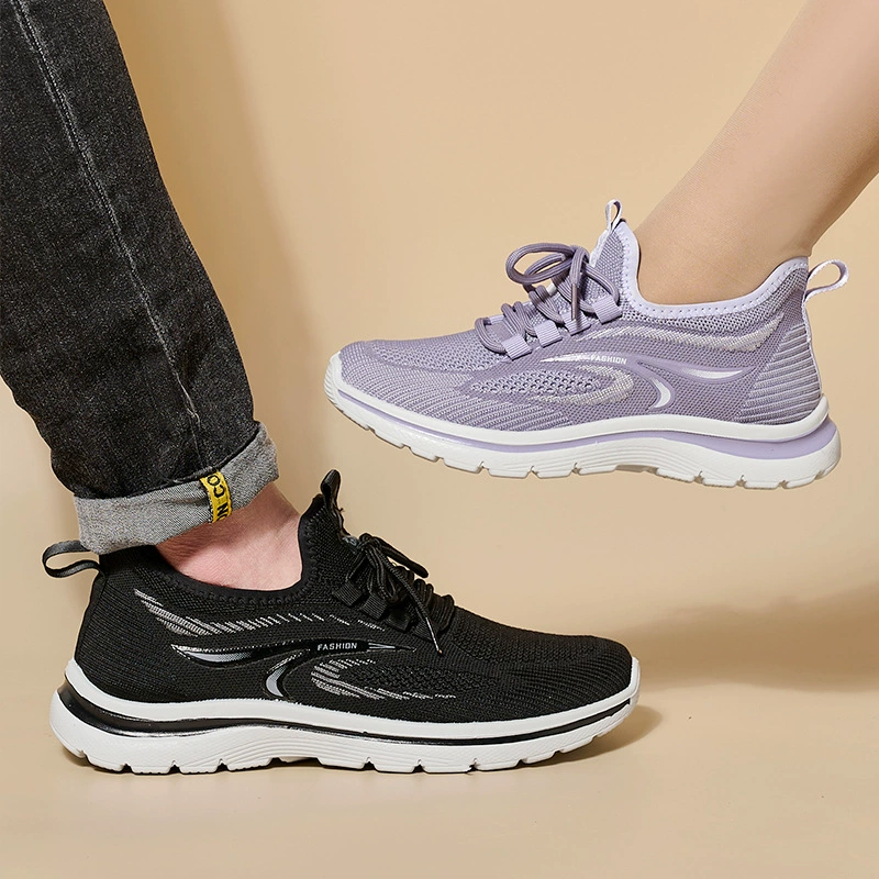 Трансграничная новая женская обувь дышащая легкая сетчатая летающая обувь удобная мягкая подошва пара повседневная спортивная обувь для внешней торговли обувь