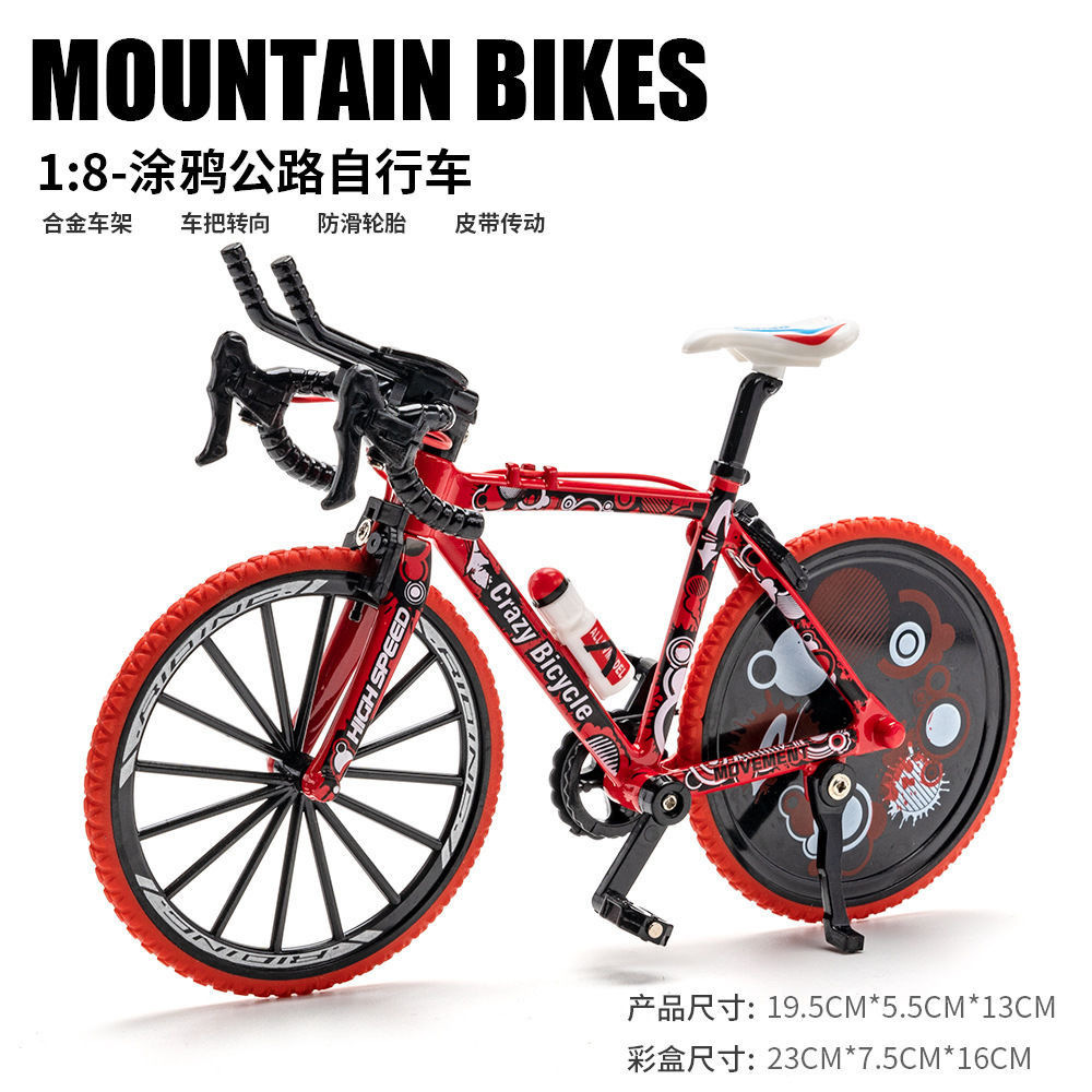 Alloy graffiti road bike-red