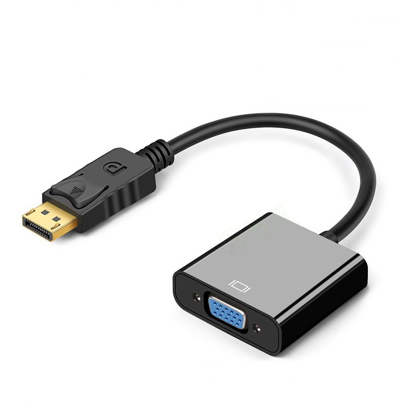 Gran DP a VGA HD cable adaptador DisplayPort rayo cobre completo chip 1080p convertidor de vídeo