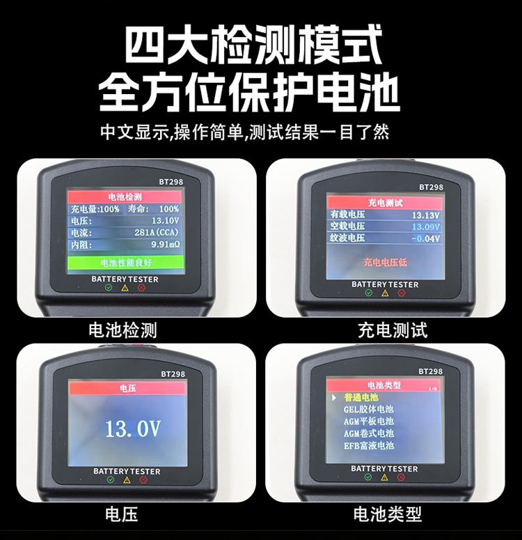 Car Battery Tester 12V24V Battery Life Resistance Tester