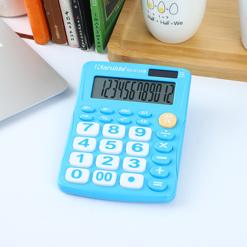 Calculadora de 12 Dígitos KK-9136B｜Botones Grandes para Oficina