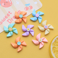 彩色風車 亮面diy奶油膠自製手機殼髮夾冰箱貼頭飾樹脂配件批發