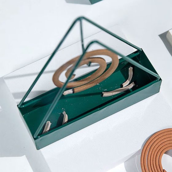 New Style Simple Mosquito Incense Plate Mosquito Incense Rack Household Creative Iron Sandalwood Rack Mosquito Incense Plate Bracket Bracket with Grey Plate