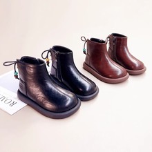 女童靴子2025秋冬新款儿童马丁靴小女孩公主短靴软底防滑宝宝皮靴