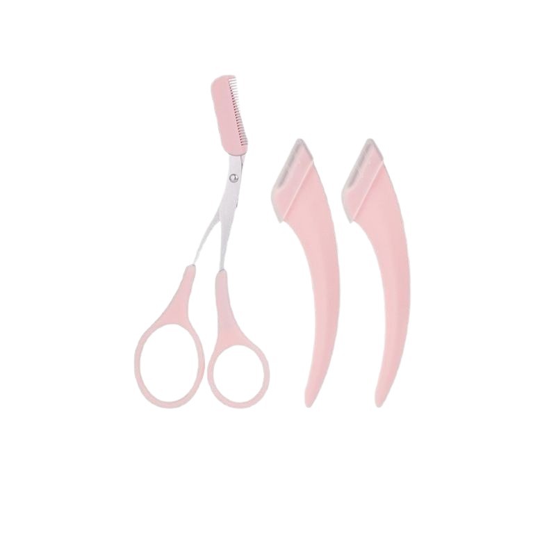 Nuevo cuchillo de corte de cejas de media luna con corte de cejas, peine, cuchilla macro, raspador de cejas especial, corte de cejas, herramientas de belleza al por mayor