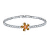 Accessory, zirconium, bracelet, crystal flower-shaped, Korean style, diamond encrusted