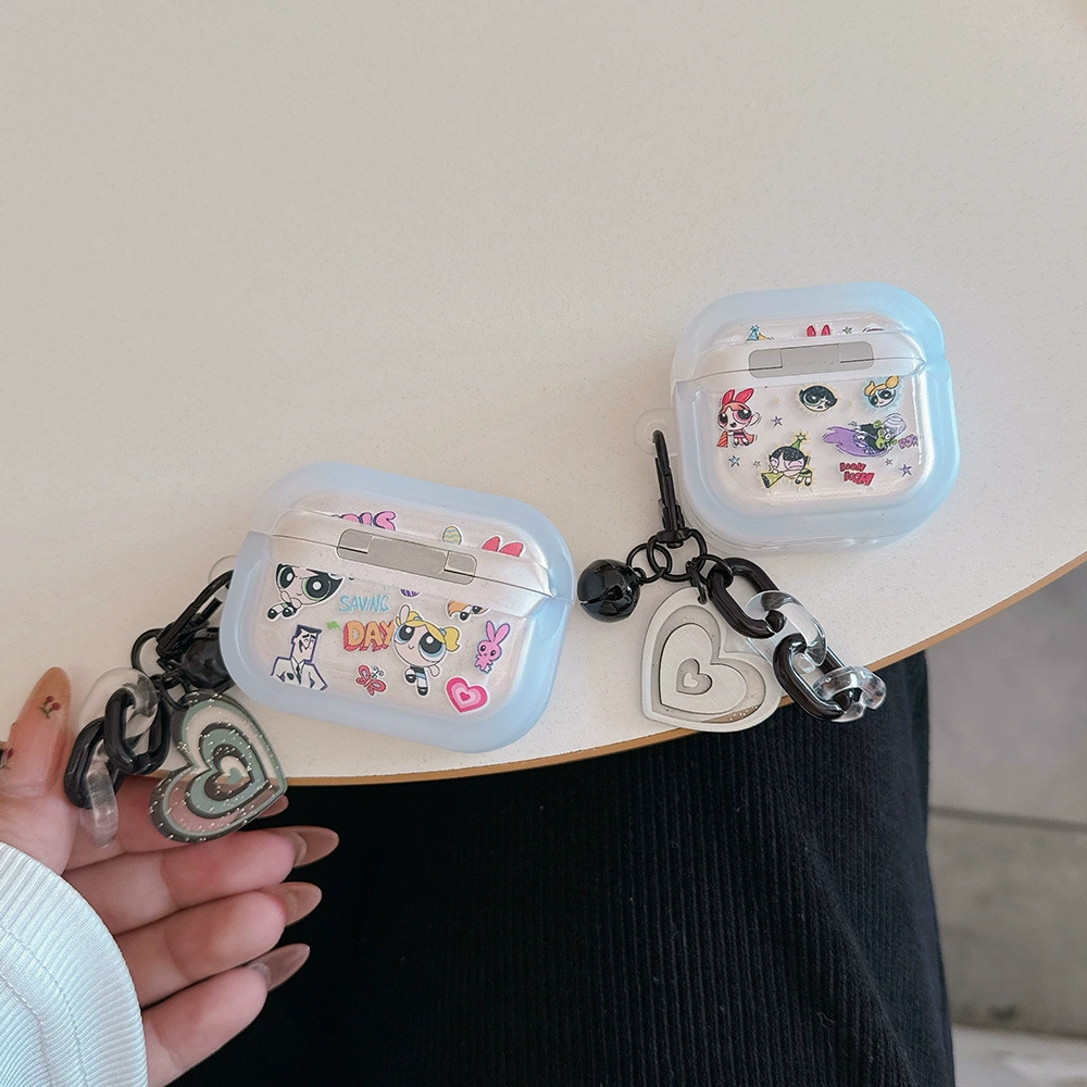 Защитная оболочка для Bluetooth AirPods Pro от Powerpuff Girls, совместима с AirPods 4-го поколения, чехол наушников