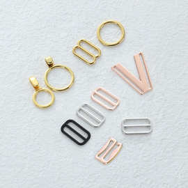 合金服饰辅料圆形内衣配件文胸松紧带肩吊带金属比基尼八字调节扣