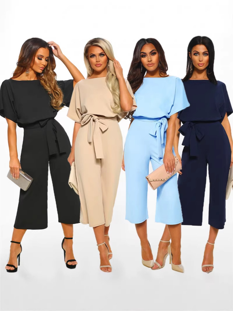 2026 comercio exterior transfronterizo de Europa y Estados Unidos ropa de mujer Amazon AliExpress de verano de moda de botón de correa de manga corta image 1