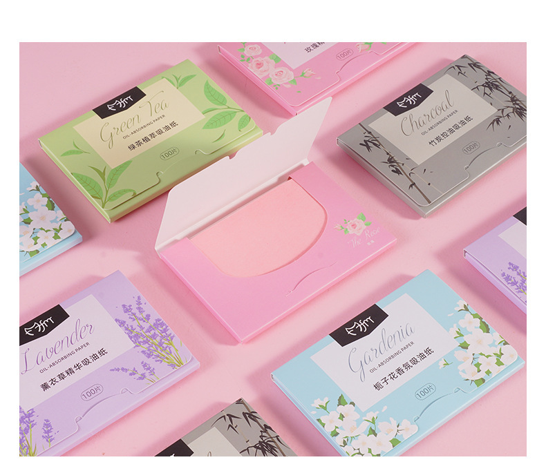 100 pieces of oil-absorbing paper facial oil control, refreshing and pore-shrinking cleansing and oil-removing facial paper for women undefined