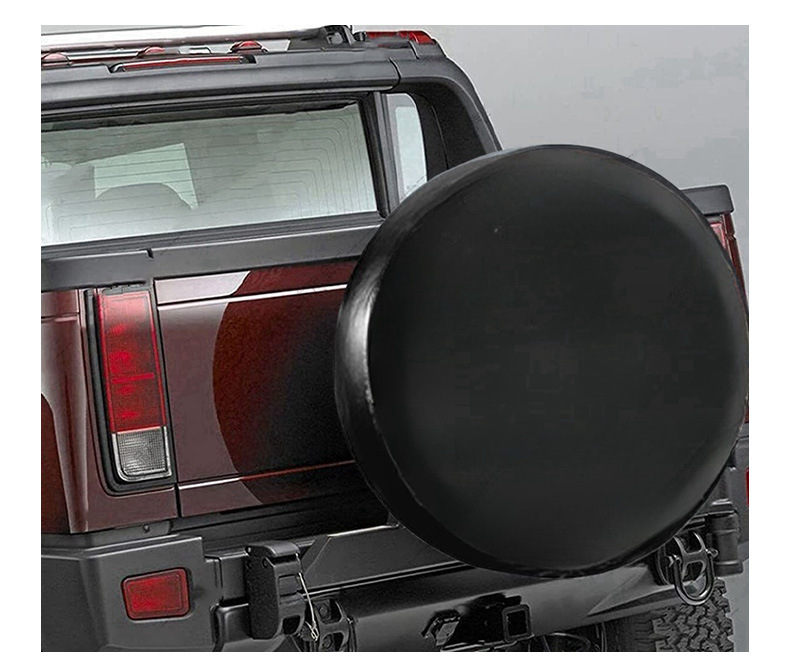 Factory Car Spare Tire Cover Pvc Leather Suv Truck Off-Road Vehicle Rv External Tire Cover Pure Black Wheel Cover