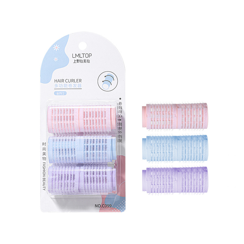 Lmltop auto-adhesivo rizador de pelo extraíble velcro rizador herramientas de peluquería 3 Pack c099