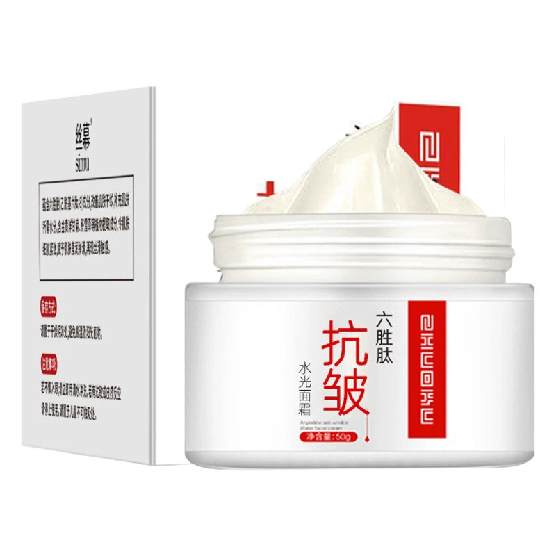 Шесть-пептидный крем против морщин увлажняющий для лица 50 г Plain Cream Elastic Moisturizing Light Cream Moisturizing Essence Anti-Wrinkle Cream