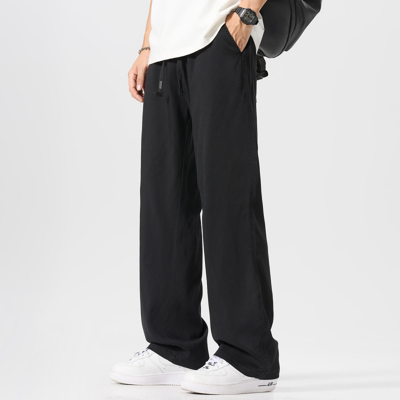 3601 | plus size Men's Summer New Lyocell Tencel Jeans Loose Long Light Straight Pants
