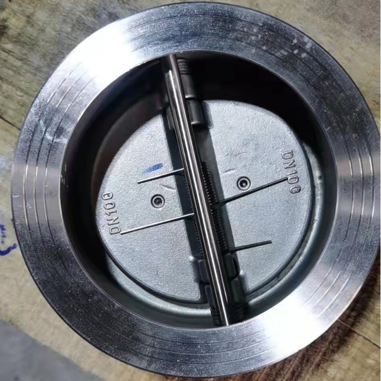 铸钢不锈钢对夹止回阀H76/H77对夹式蝶阀单向阀化工专用缓闭式