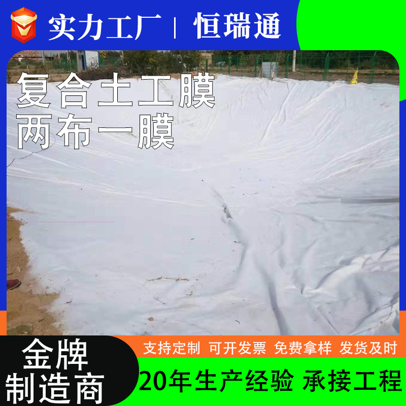 定制HDPE复合土工膜蓄水池水利工程防渗膜堆灰场溶解池两布一膜
