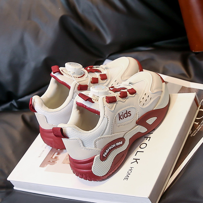 Scarpe da ginnastica robuste per bambini – Scarpe da basket in pelle PU impermeabili per ragazzi e ragazze – Leggere e antiscivolo per giocare all'aperto_voghion.com