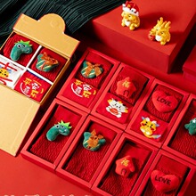 盒装袜子本命年甜美喜庆诸暨秋冬中筒袜批发精梳棉结婚礼盒甜美风