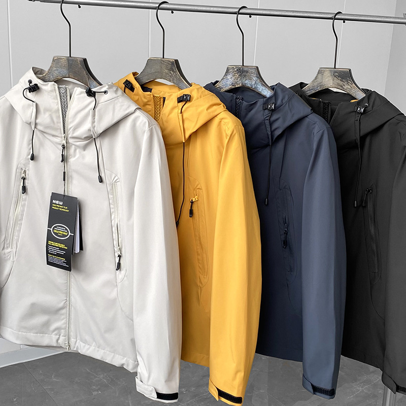 Brick cabinet! Spring new anti-water breathable! Men's Outdoor Casual Hooded Jacket Coat