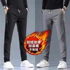 百搭新品2025年秋冬季加绒长裤男士时尚潮流休闲直筒长裤外贸跨境