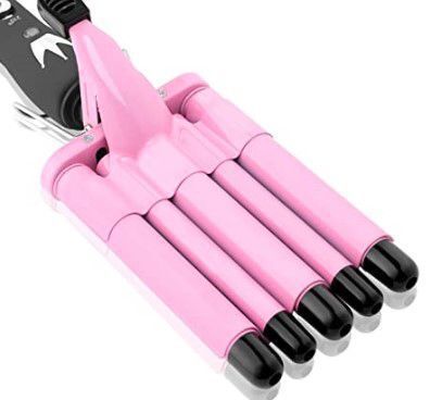 跨境五管卷发棒 蛋卷棒 五棒卷发器 水波纹夹板卷发棒