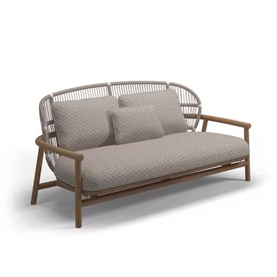 Sofá de ratán al aire libre combinación villa patio jardín al aire libre ocio silla de ratán diseño modelo habitación muebles al aire libre