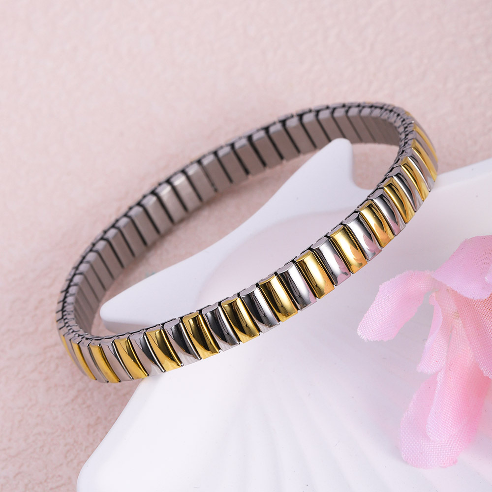 304 Stainless Steel, Elastic string Chain Material Basic Modern Style Classic Style Geometric 304 Stainless Steel Plating Men's Bracelets Men Cuff & Bangle