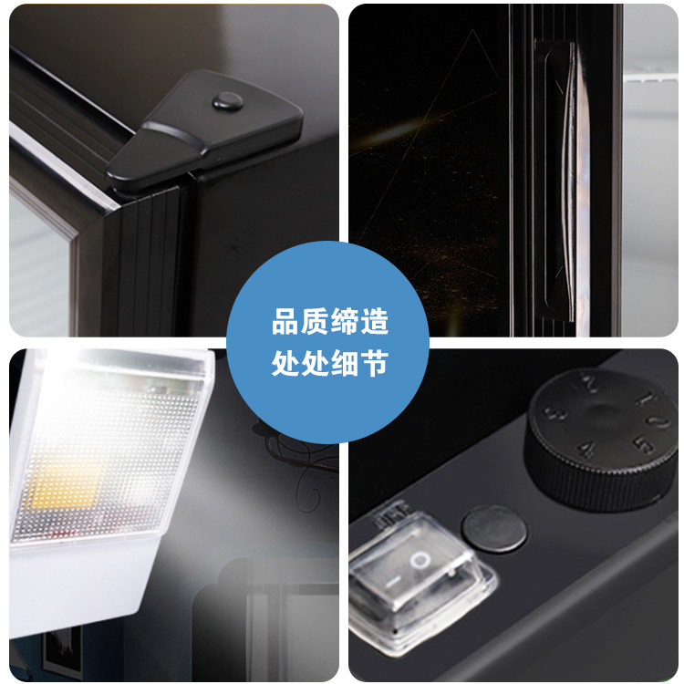 Pejer 52 litros refrigerado fresco-mantenimiento vitrina Gabinete de la muestra apoyo a prueba de logotipo fijo puerta de vidrio mini refrigerador