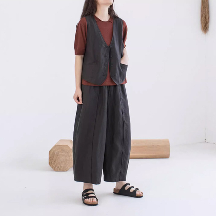 Simple Commuter V-Neck All-match Lace-up Temperament Cardigan Casual 9-point Carrot Pants All-match suit Simple Commuter V-Neck All-match Lace-up Temperament Cardigan Casual 9-point Carrot Pants All-match suit