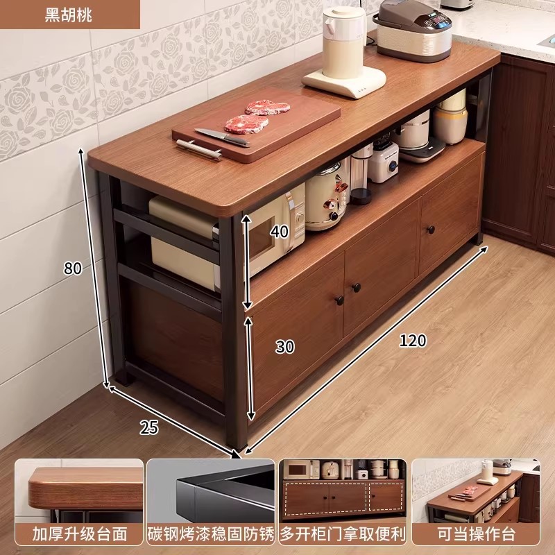Estante de cocina armario de comedor multifuncional piso contra la pared mesa mesa de trabajo tazón de almacenamiento armario de comedor doméstico