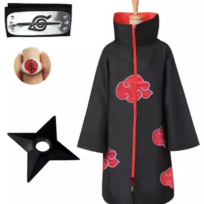 Роба Наруто Красное облако Итachi Ниндзя Плащ Акацуки Организация Cos Clothing В peripheral Cosplay Cosplay