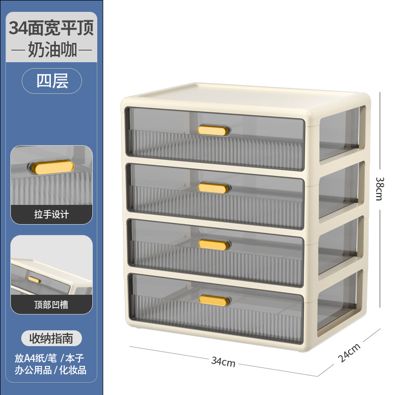 [milk coffee color] flat top cover 34 sides wide - four layers