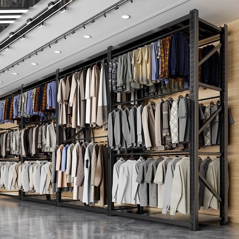 Shelf Wardrobe Bedroom Multi-Layer Clothes Rack Simple Dormitory Coat Rack Assembly Wardrobe Simple Hole Board Storage T&