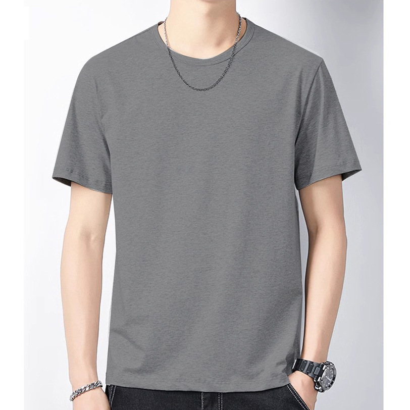 Camiseta modal para hombre, manga corta, cuello redondo, camisa suelta vieja, media manga delgada, camiseta de verano para hombre de talla grande