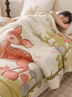 Cartoon Ten-Layer Gauze Blanket Spring & Fall Towel Quilt Thickeneded Single and Double Puff Quilt Pure Cotton Kidsren's Small Blanket Summer