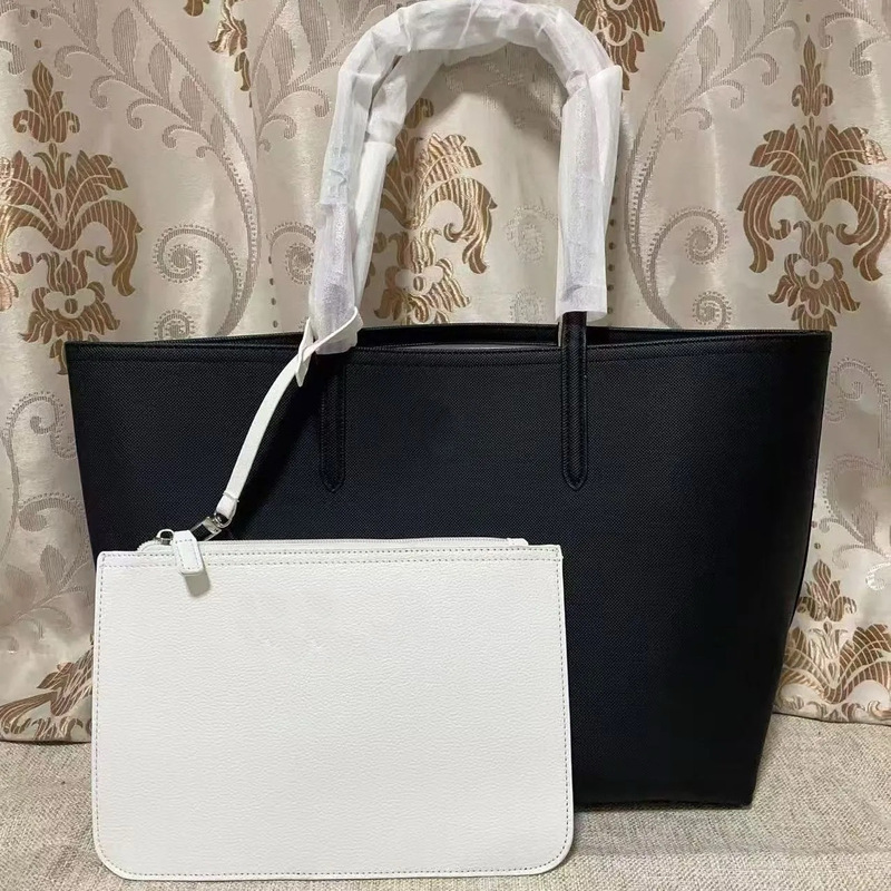 Evil Fish Double-Sided Tote Bag with Small Bag Inside, Large Capacity Shopping Bag, Commuter Bag, Women's Crossbody Bag, New Macaron Style