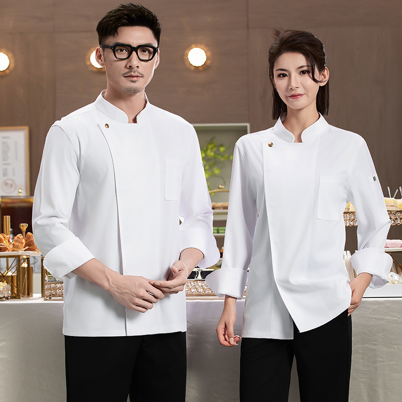 厨师服长袖定 制秋装烘培西点师甜品店面包店后厨工装厨师工装|undefined
