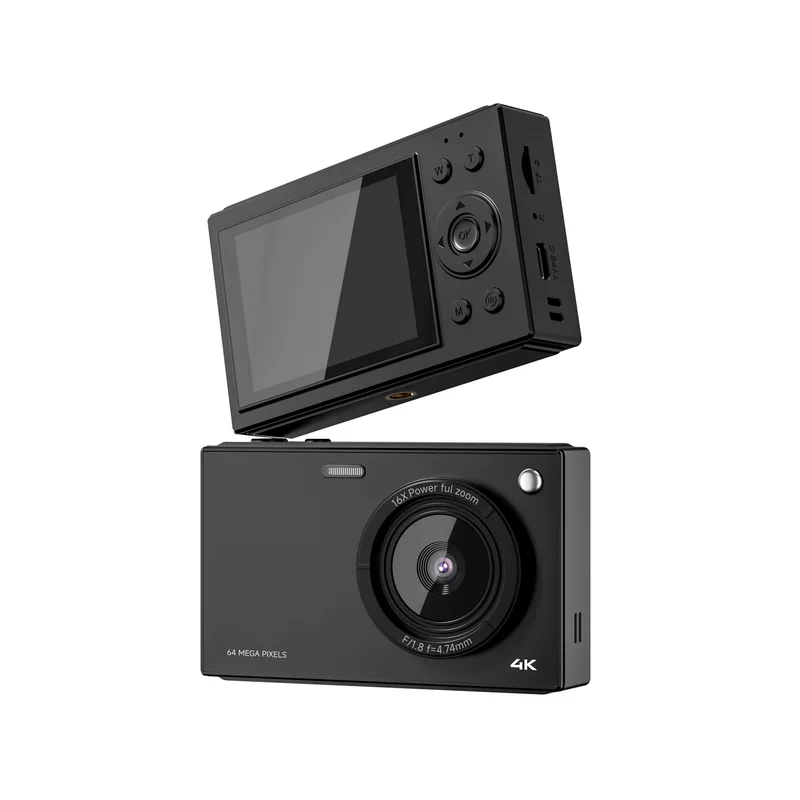64-мегапиксельная CCD камера 4K видео HD, карточная камера, 16× зум, 20+ фильтров, 2.8 дюйма