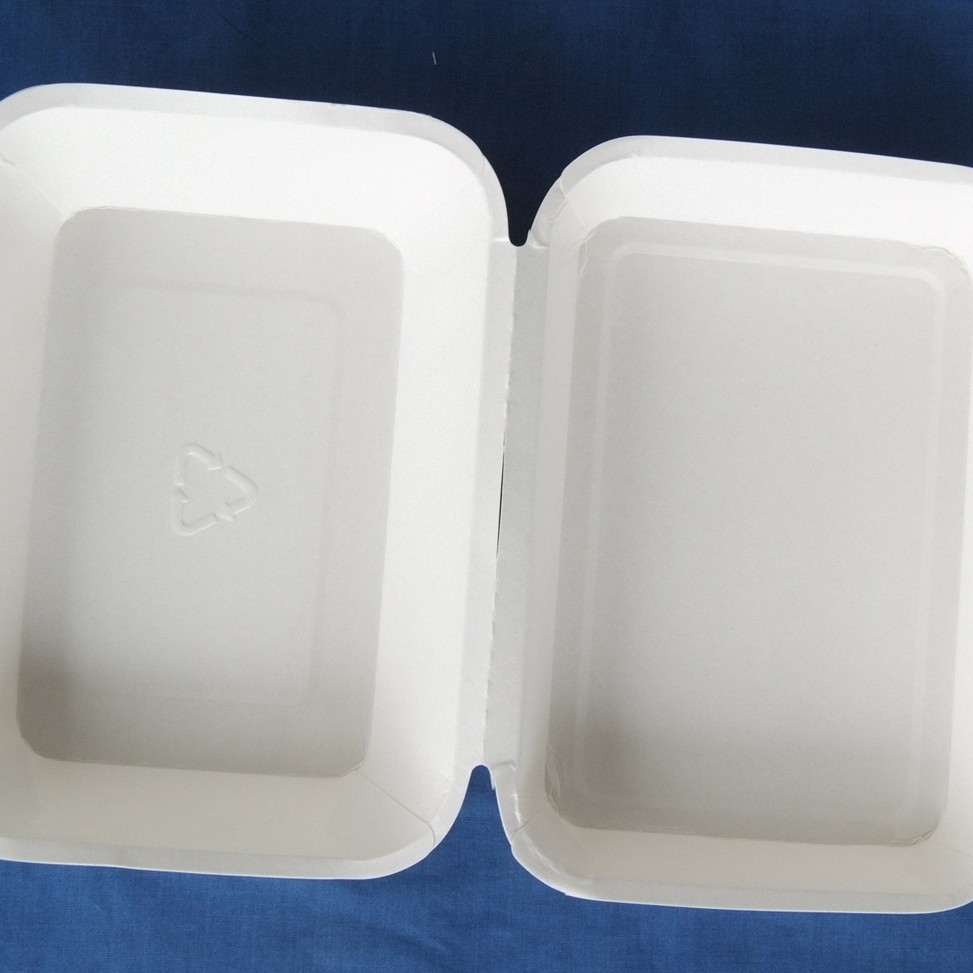 绿保一次性纸餐盒纸饭盒食品包装盒外卖快餐盒440ml可批发